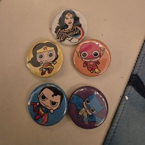 Set Of 5 DC Pins